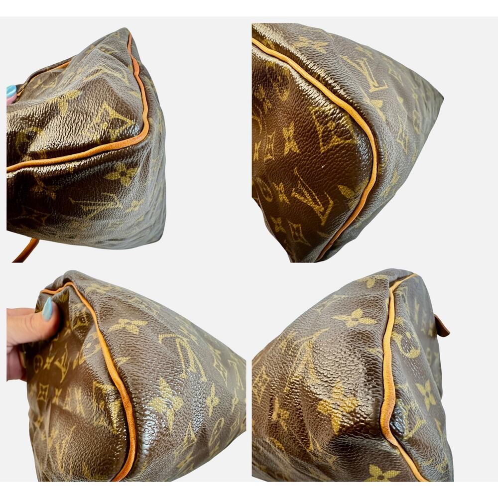 Louis Vuitton Speedy 30 Monogram Canvas Handbag w/ Lock, Dust Bag & COA - Picture 5 of 15